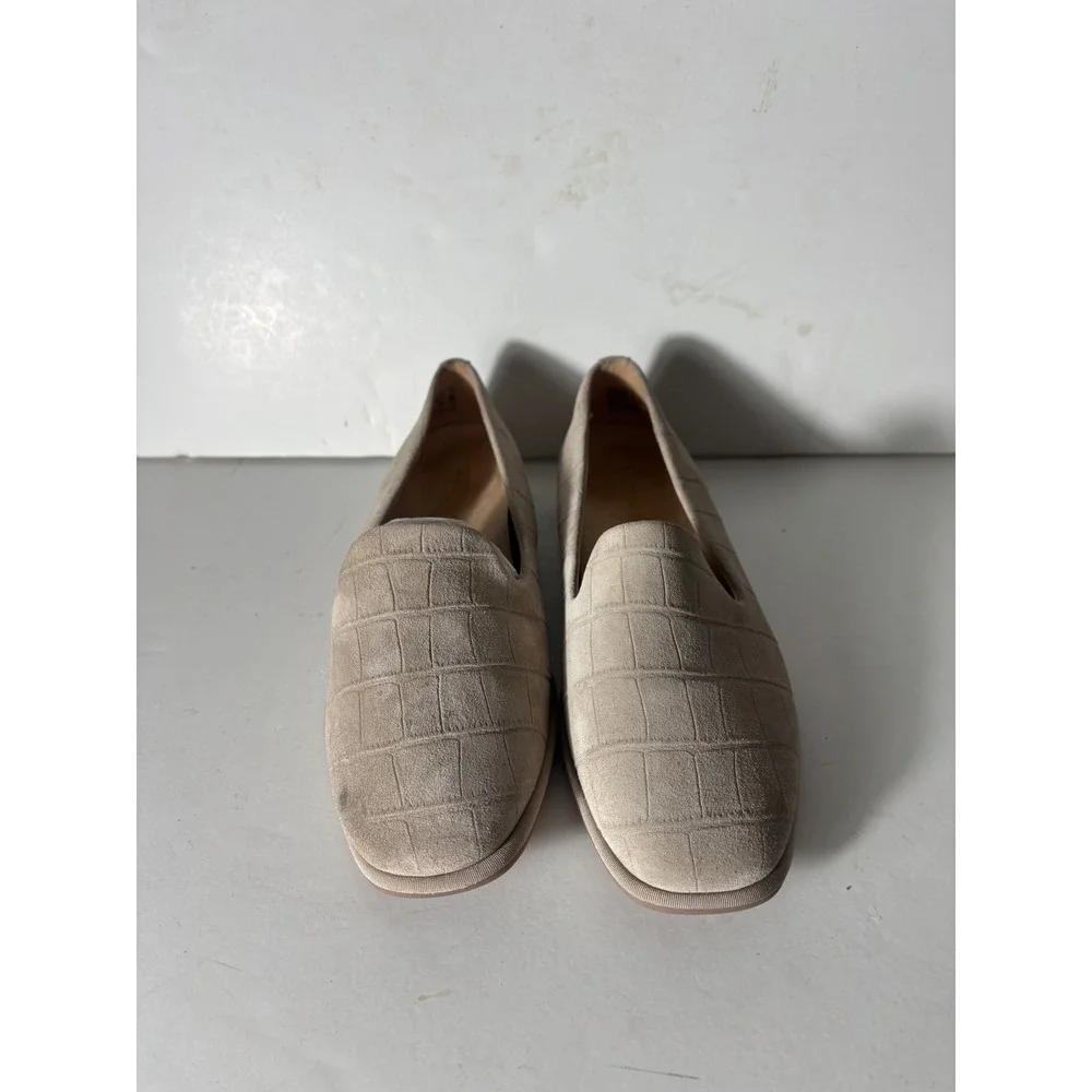 Vionic Willa 2.0 Loafers Womens 6.5 Cobblestone Suede Beige Slip On Comfort